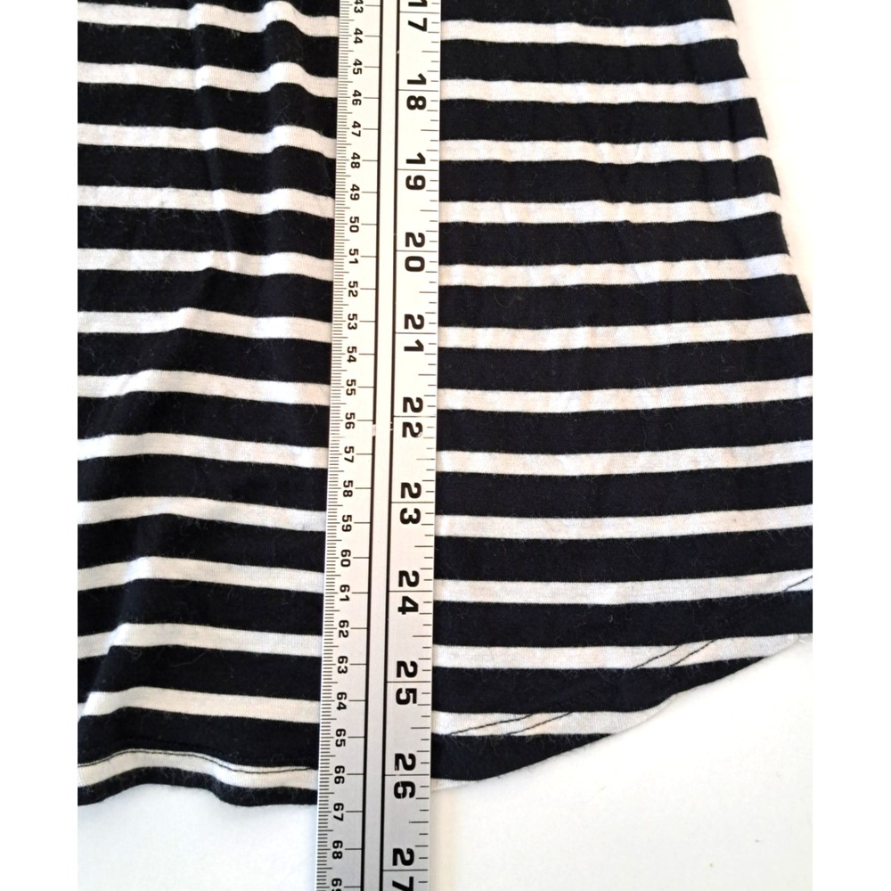 Olivia Blu Striped Shirt With Embroidered Flower Women's L Floral Spring Top - Picture 7 of 7